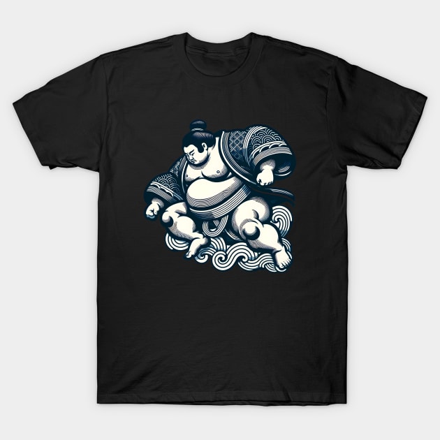 Sumo Wrestler T-Shirt by Moniato